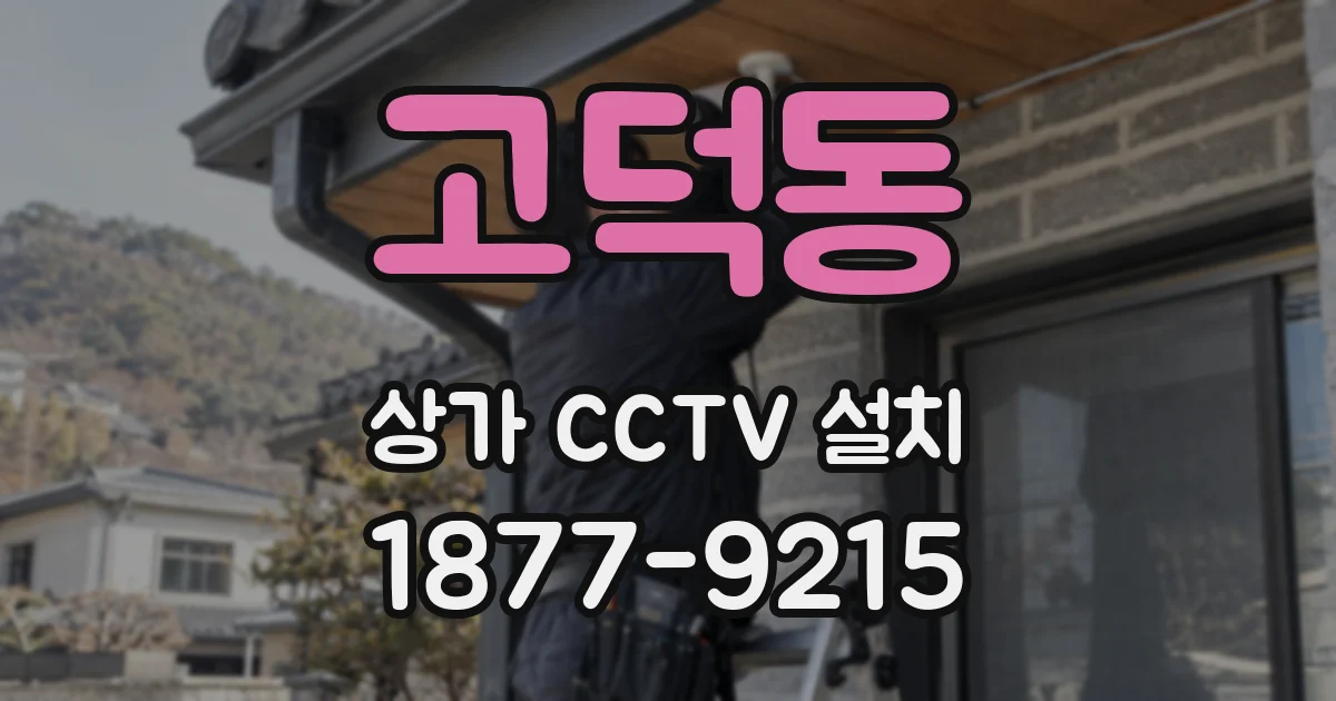 고덕동 상가 CCTV 설치