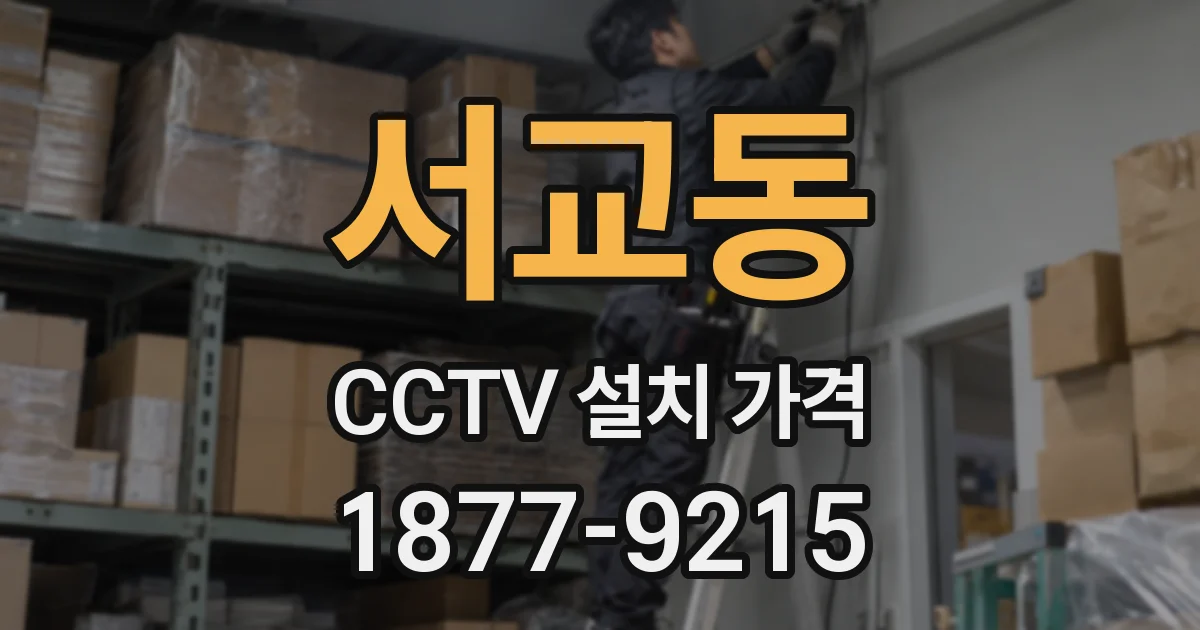 서교동 CCTV 설치 가격