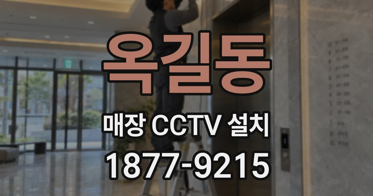 옥길동 매장 CCTV 설치