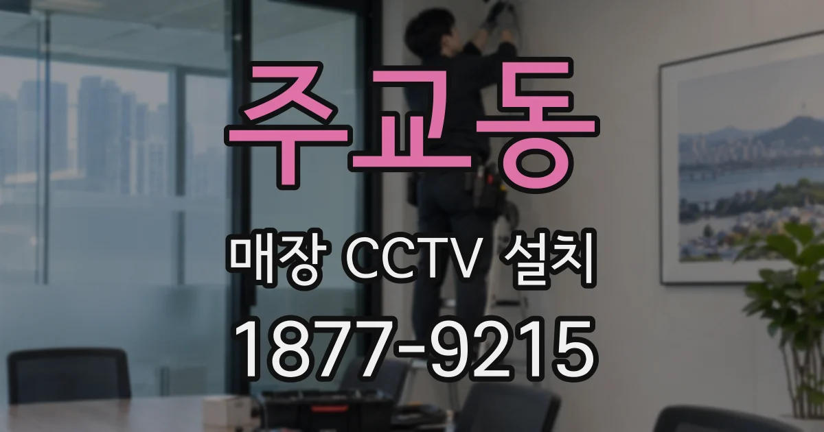 주교동 매장 CCTV 설치