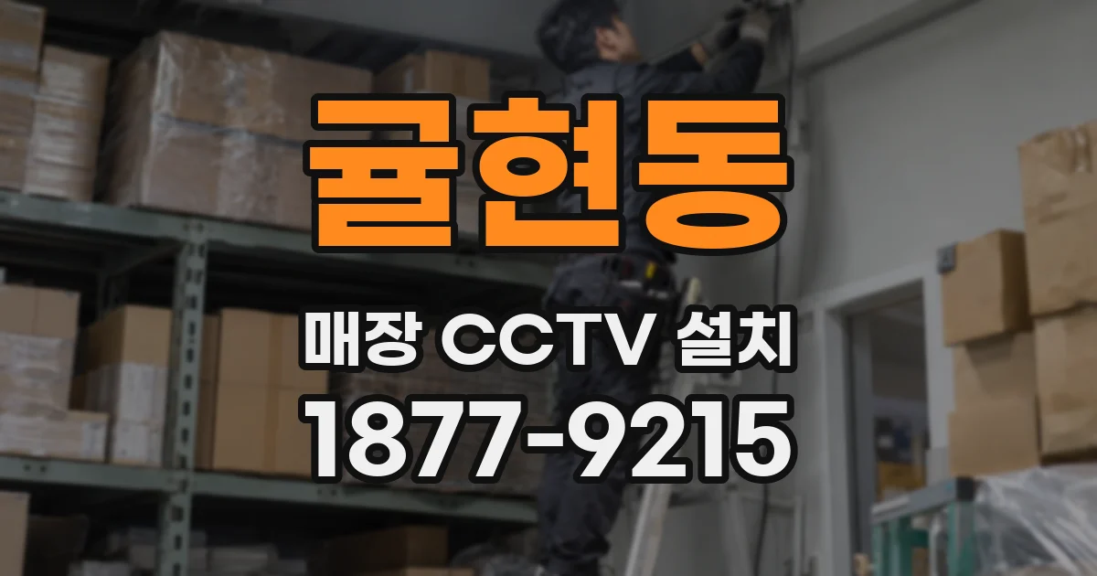 귤현동 매장 CCTV 설치