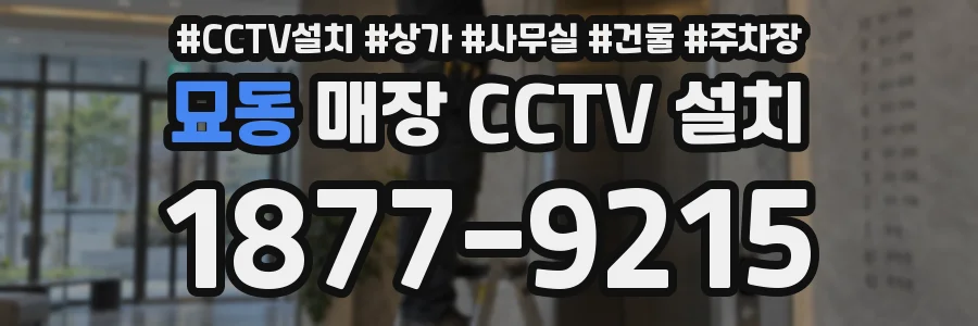 묘동 매장 CCTV 설치