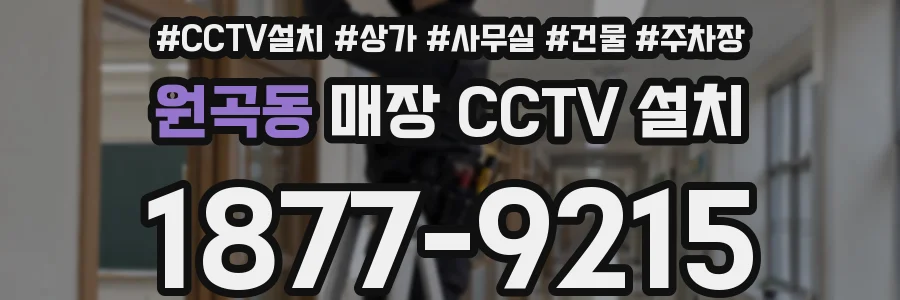 원곡동 매장 CCTV 설치