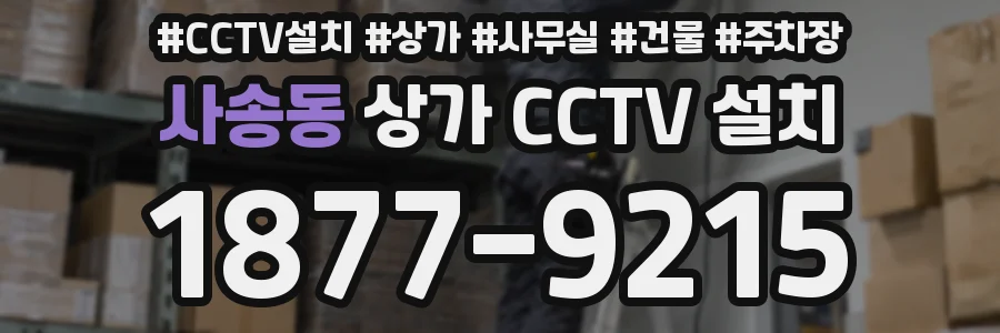사송동 상가 CCTV 설치