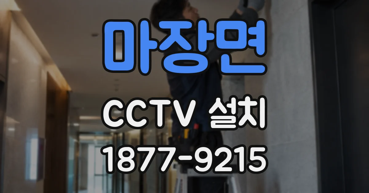 마장면 CCTV 설치