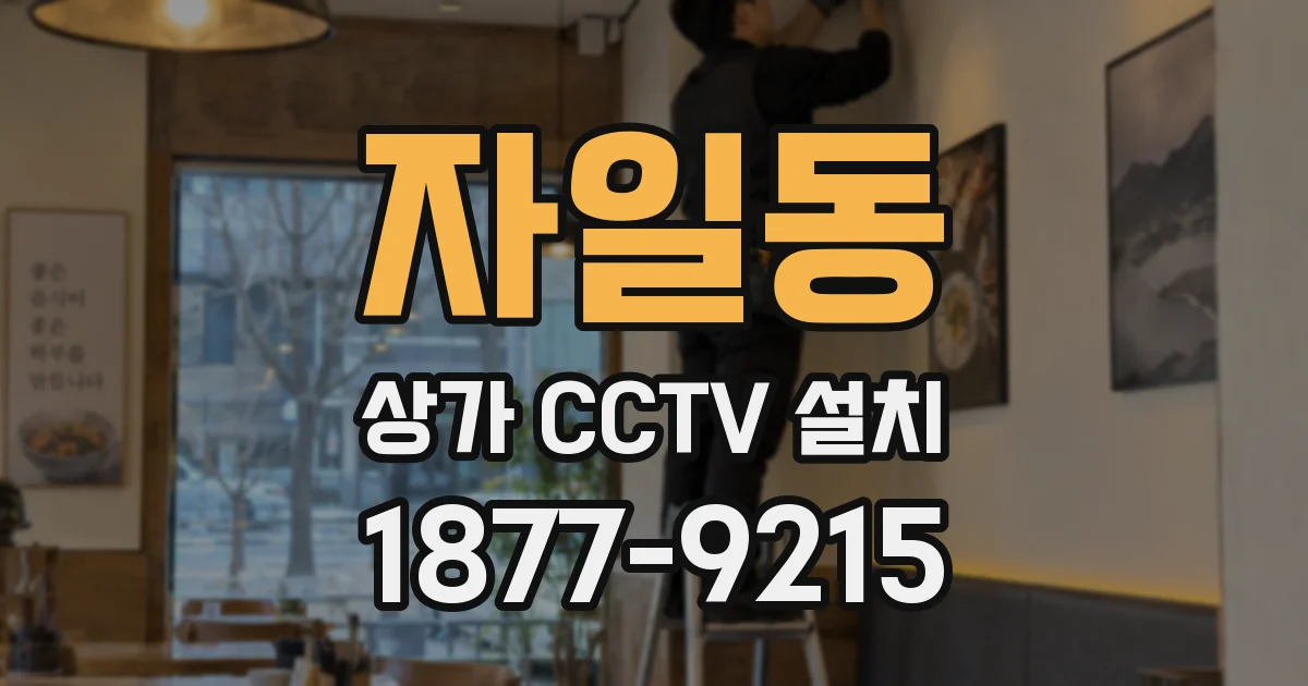 자일동 상가 CCTV 설치