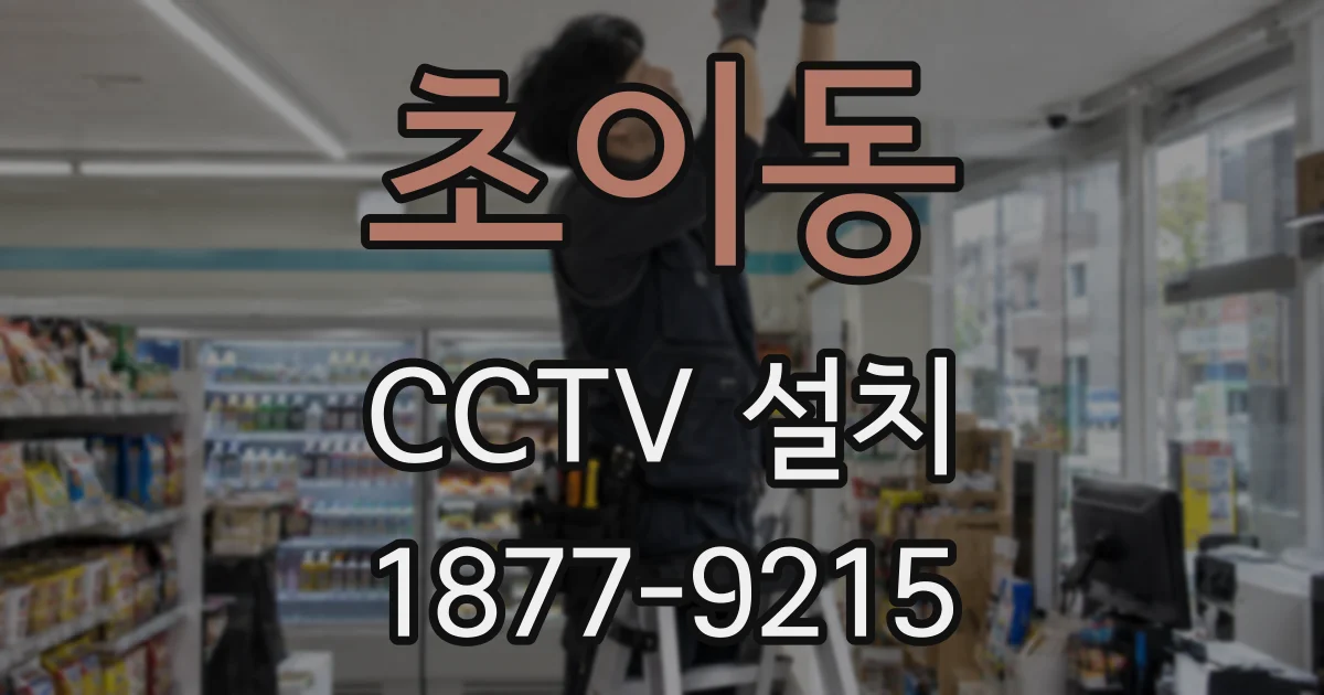 초이동 CCTV 설치