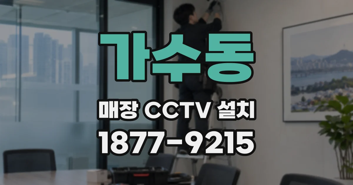 가수동 매장 CCTV 설치