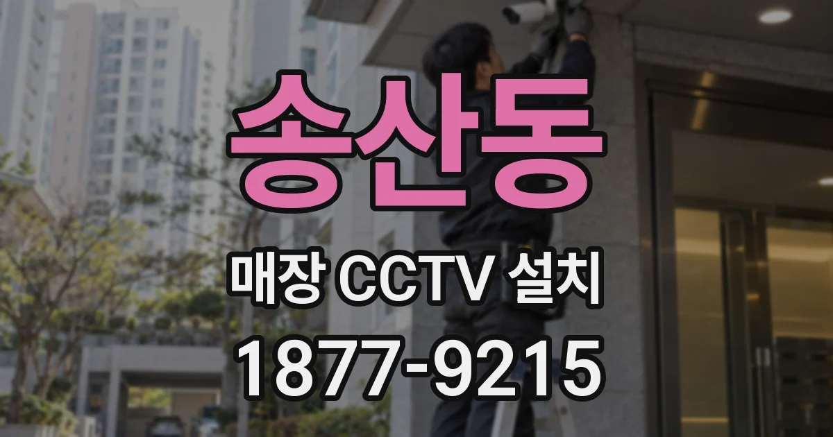 송산동 매장 CCTV 설치