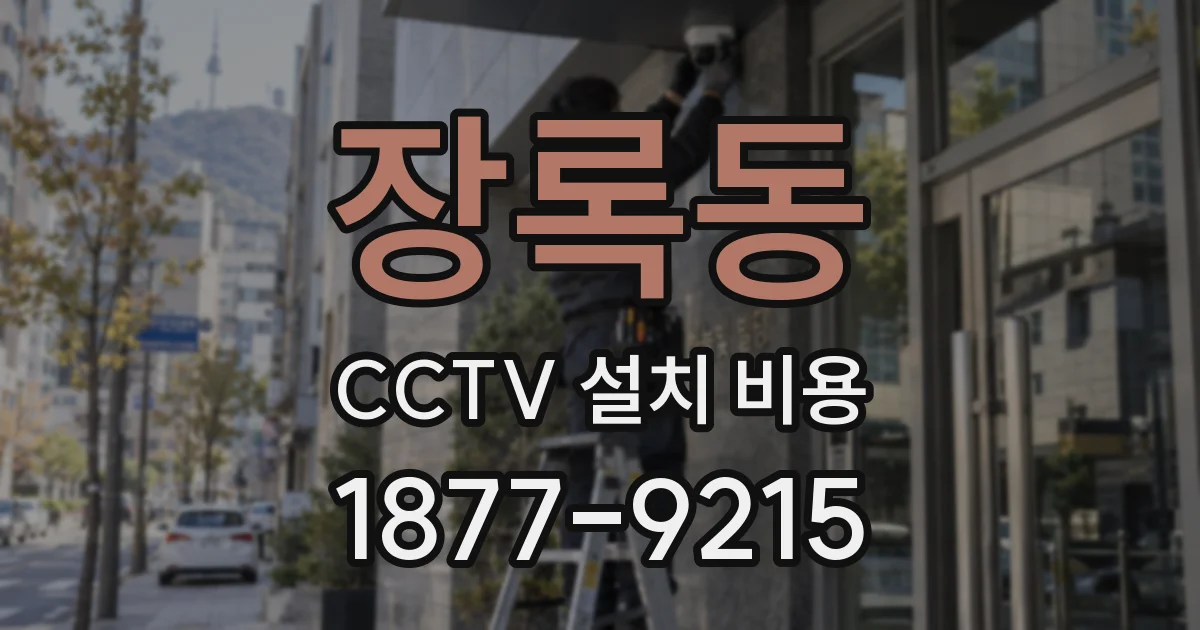 장록동 CCTV 설치 비용