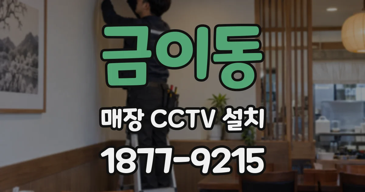 금이동 매장 CCTV 설치