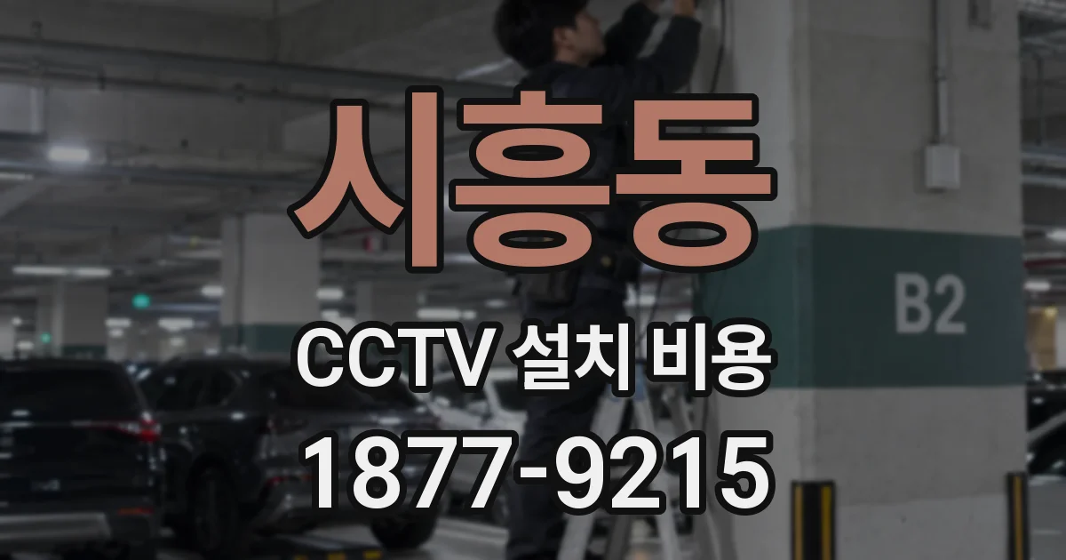 시흥동 CCTV 설치 비용