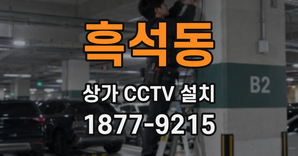 흑석동 상가 CCTV 설치
