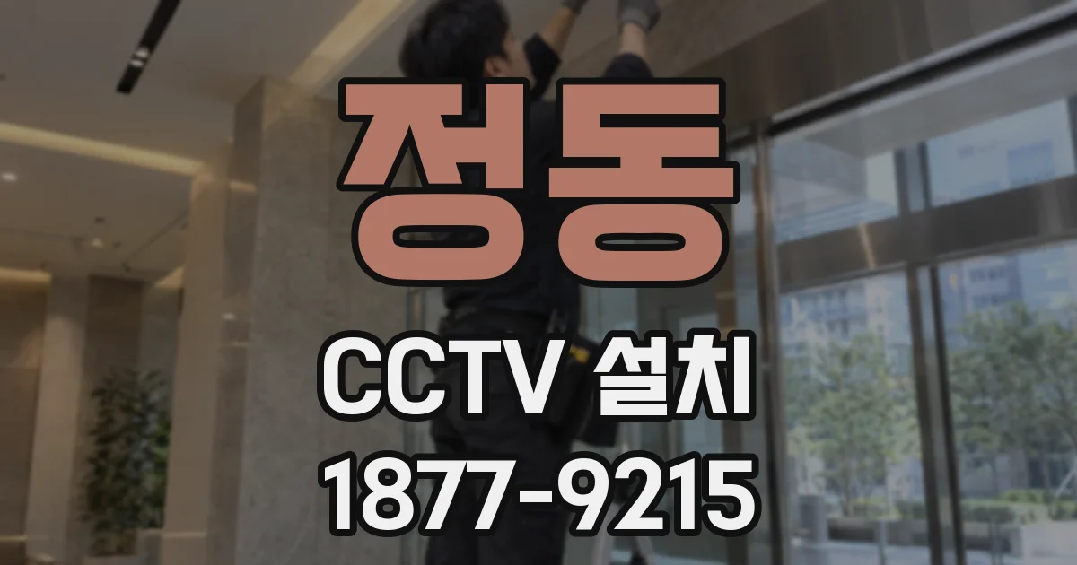정동 CCTV 설치