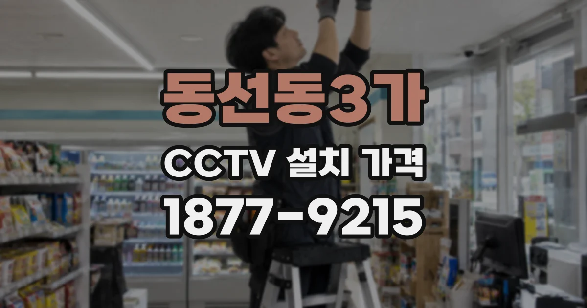 동선동3가 CCTV 설치 가격
