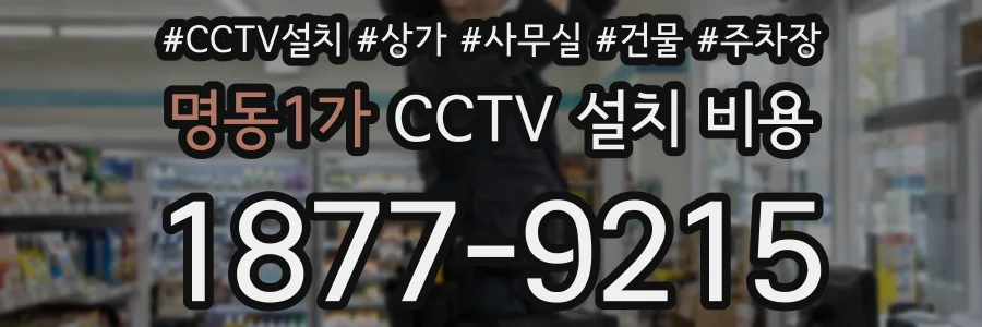 명동1가 CCTV 설치 비용