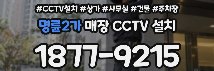 명륜2가 매장 CCTV 설치