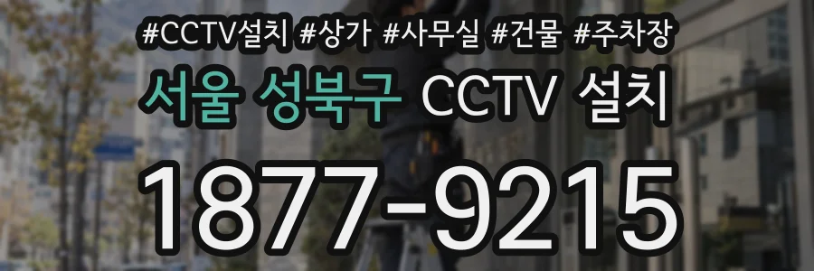 서울 성북구 CCTV 설치