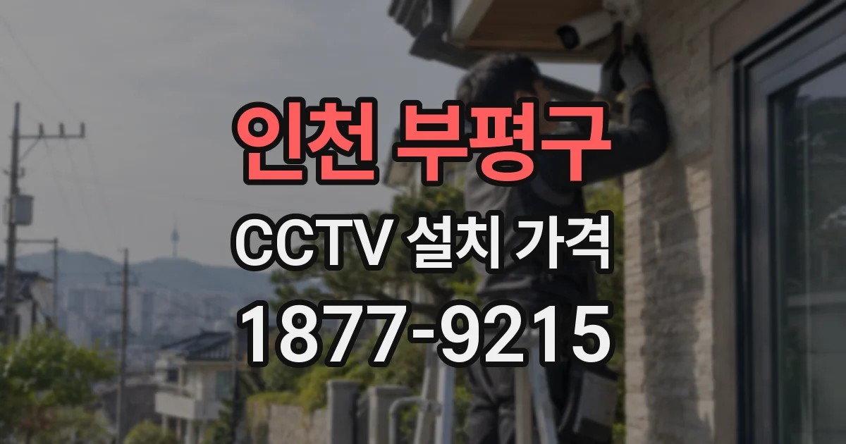 인천 부평구 CCTV 설치 가격