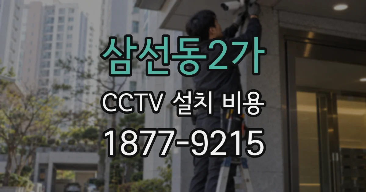 삼선동2가 CCTV 설치 비용