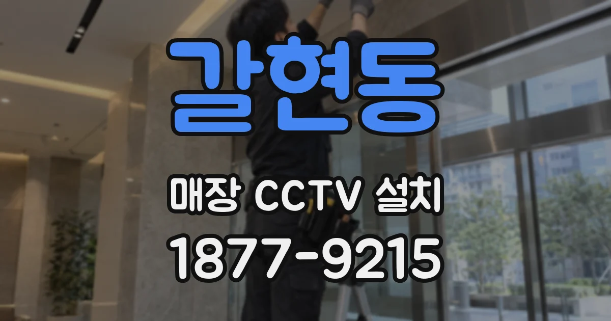 갈현동 매장 CCTV 설치