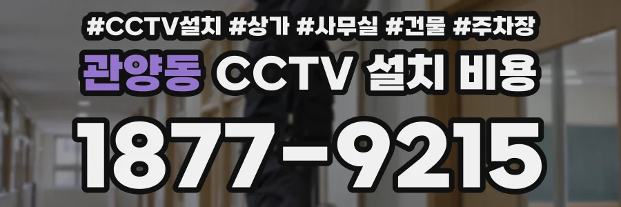 관양동 CCTV 설치 비용