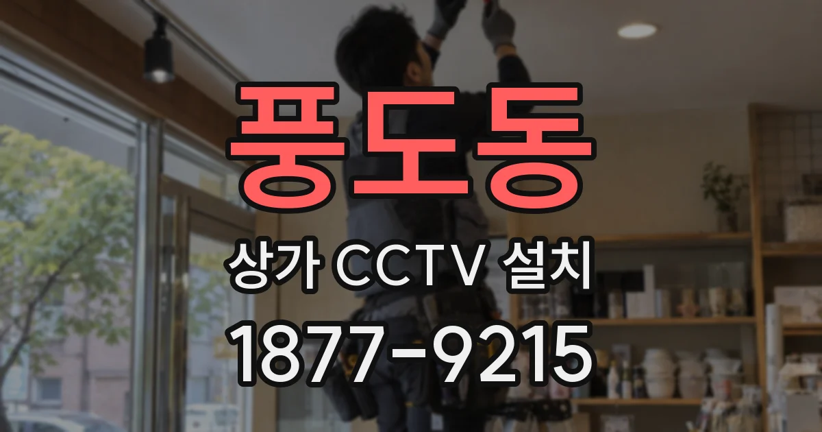 풍도동 상가 CCTV 설치