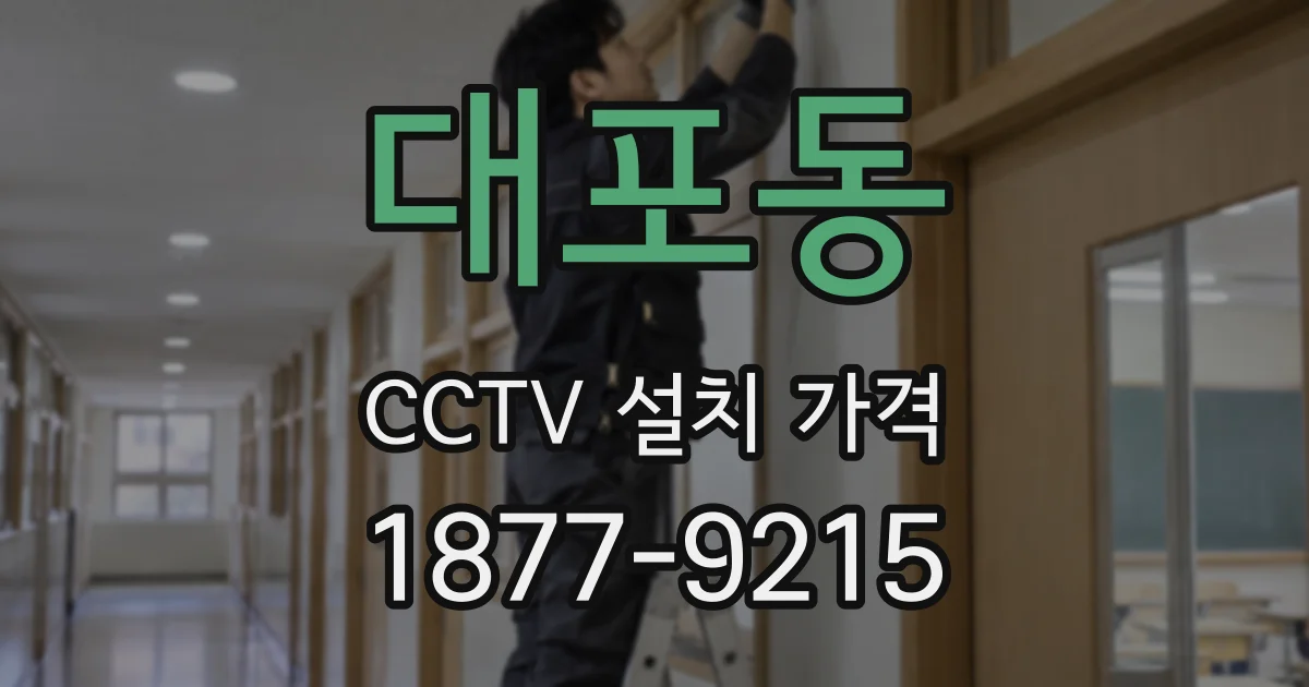 대포동 CCTV 설치 가격