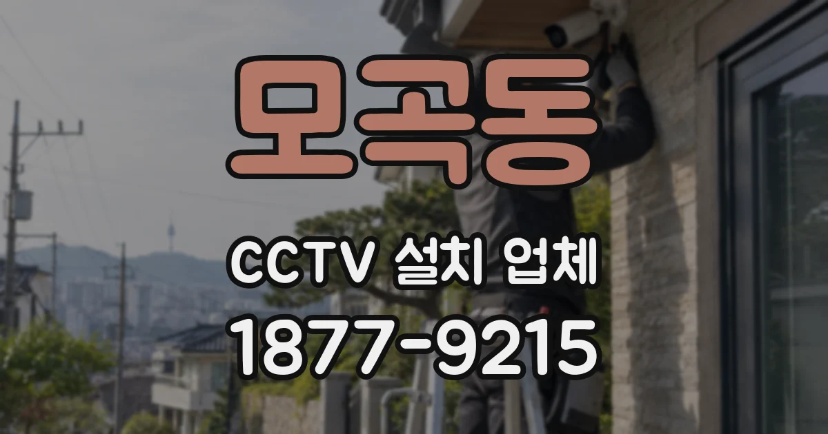 모곡동 CCTV 설치 업체