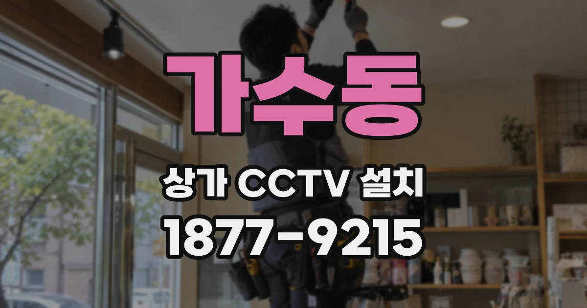 가수동 상가 CCTV 설치