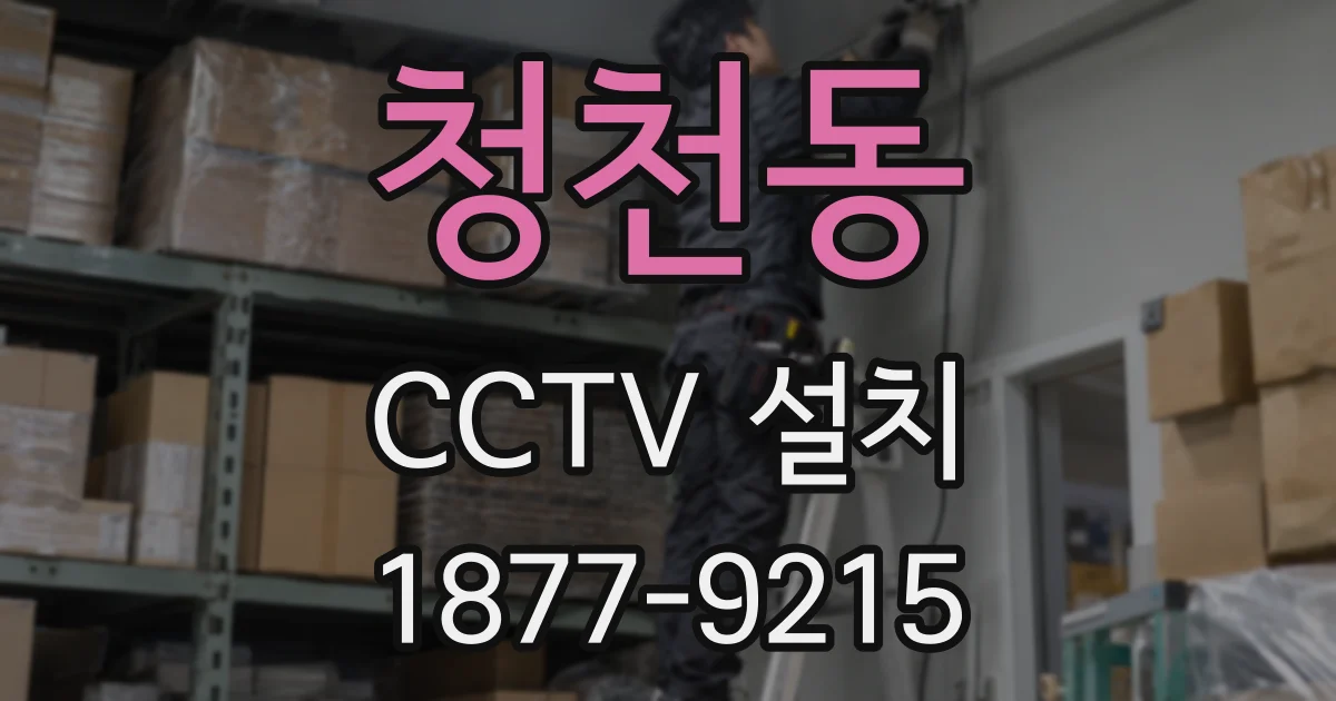 청천동 CCTV 설치