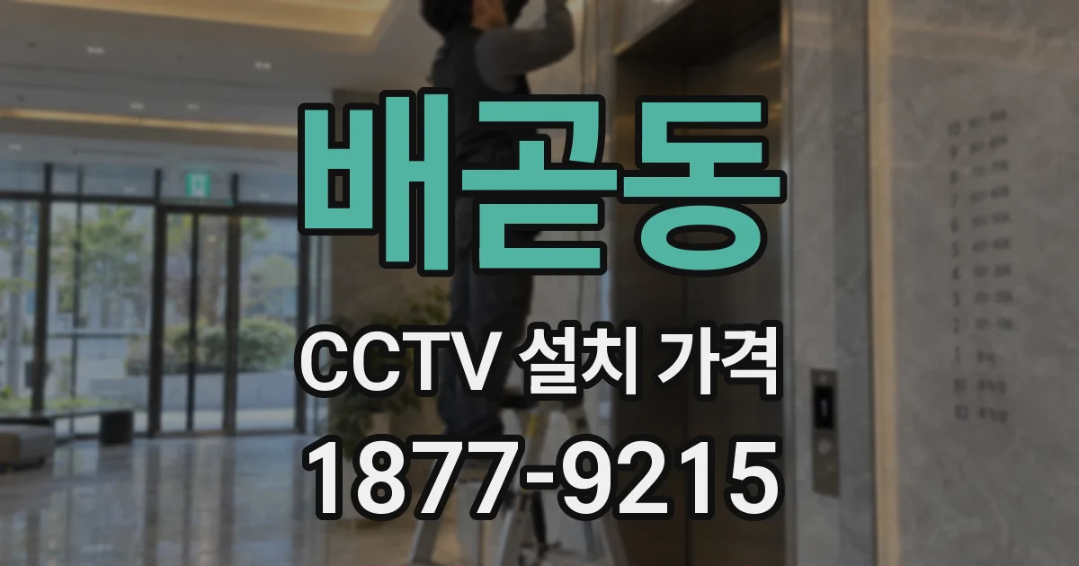 배곧동 CCTV 설치 가격
