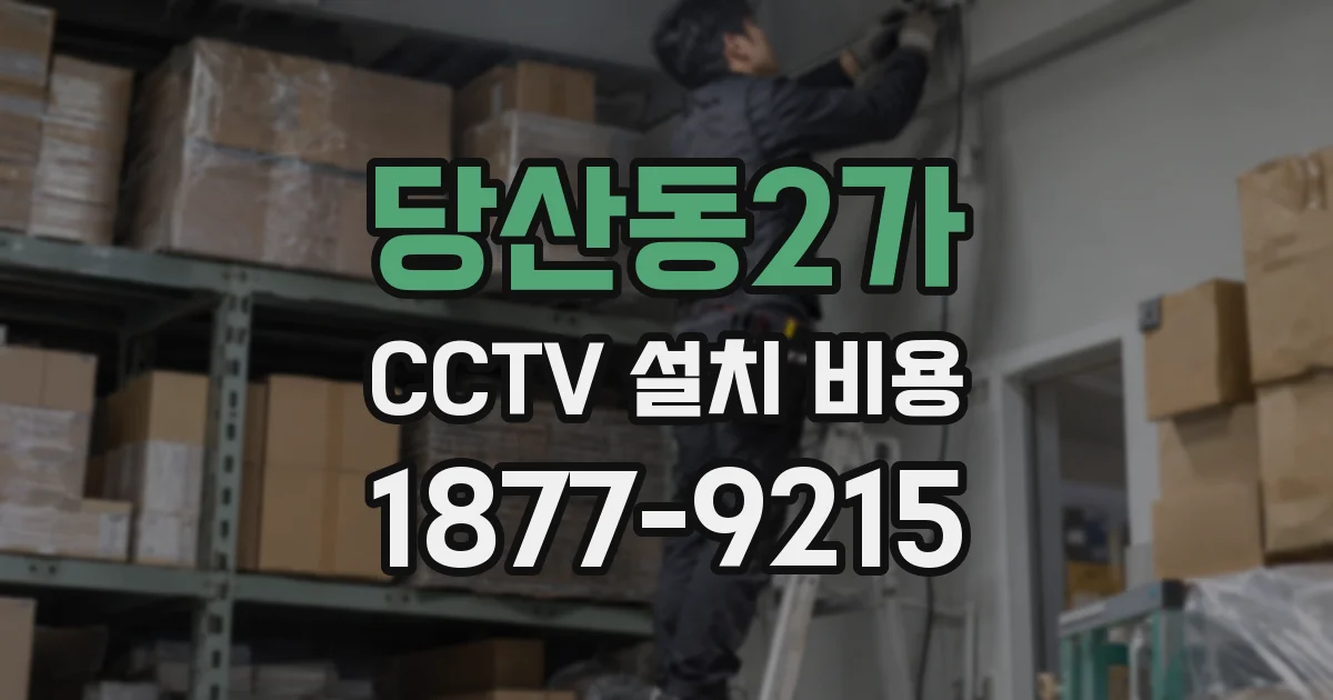 당산동2가 CCTV 설치 비용