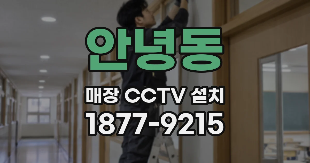 안녕동 매장 CCTV 설치