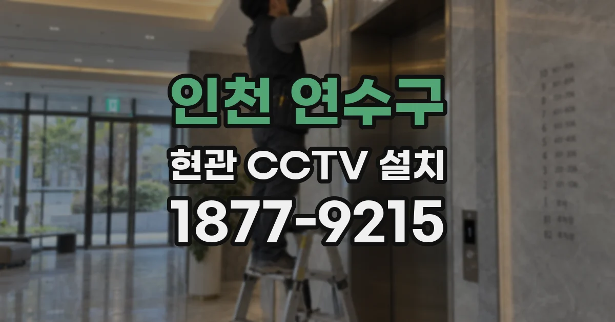 인천 연수구 현관 CCTV 설치
