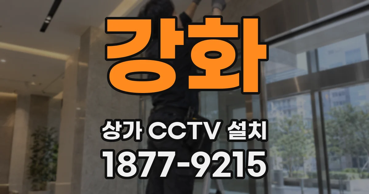 강화 상가 CCTV 설치
