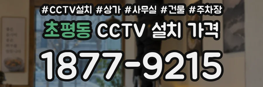 초평동 CCTV 설치 가격