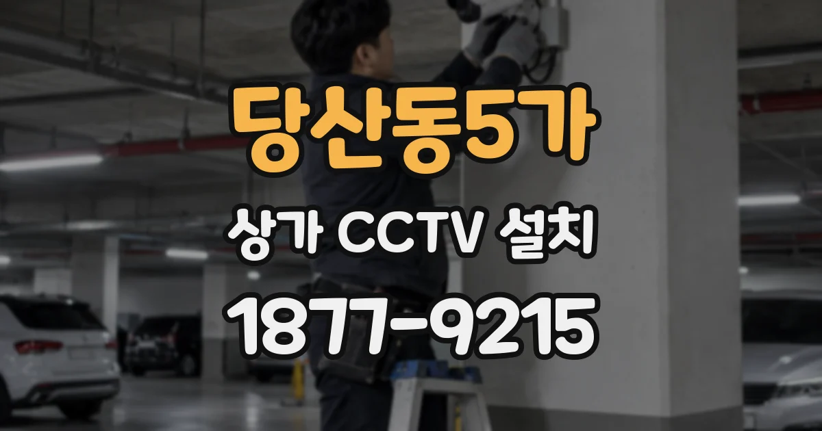 당산동5가 상가 CCTV 설치