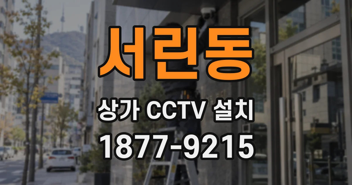 서린동 상가 CCTV 설치