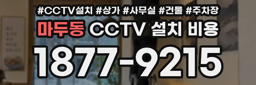 마두동 CCTV 설치 비용