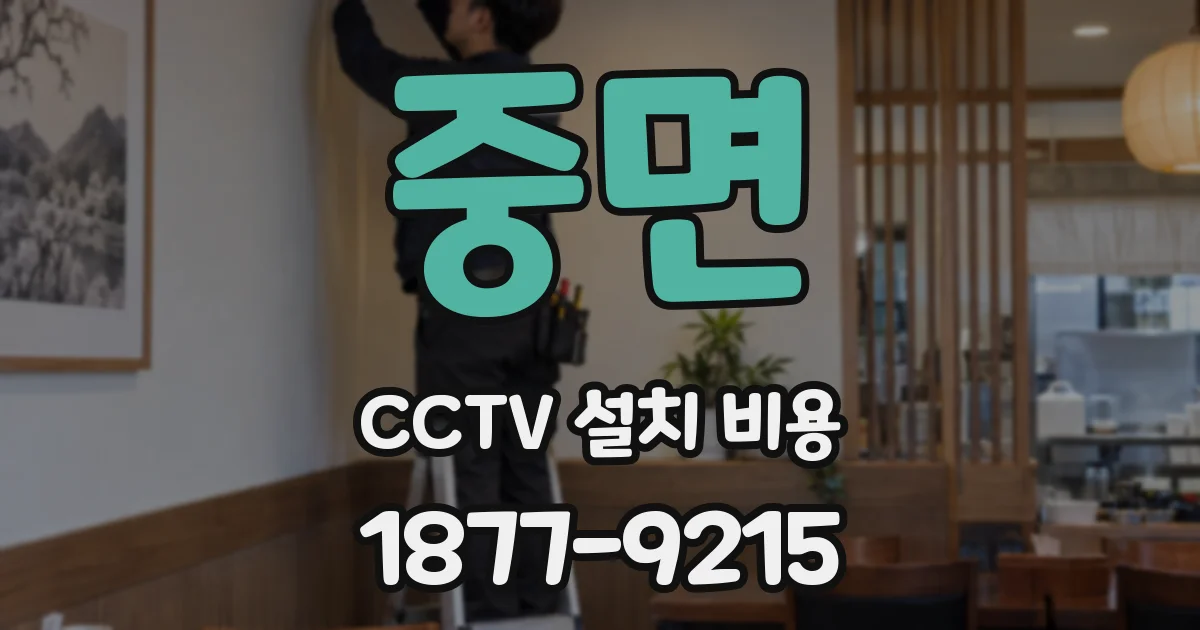 중면 CCTV 설치 비용
