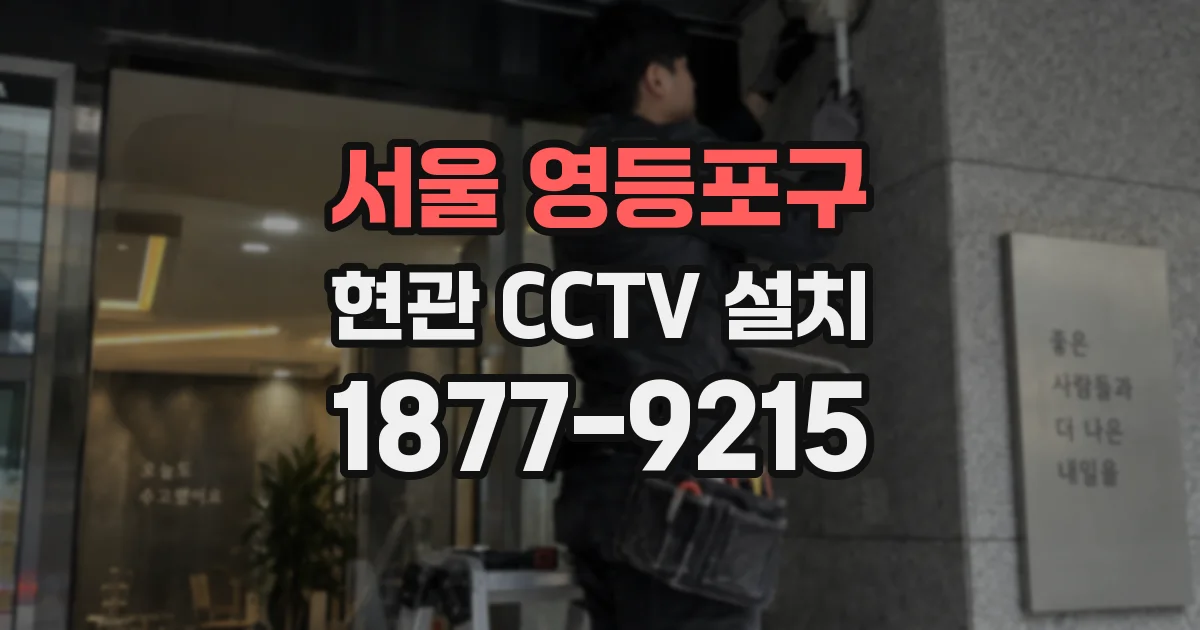 서울 영등포구 현관 CCTV 설치