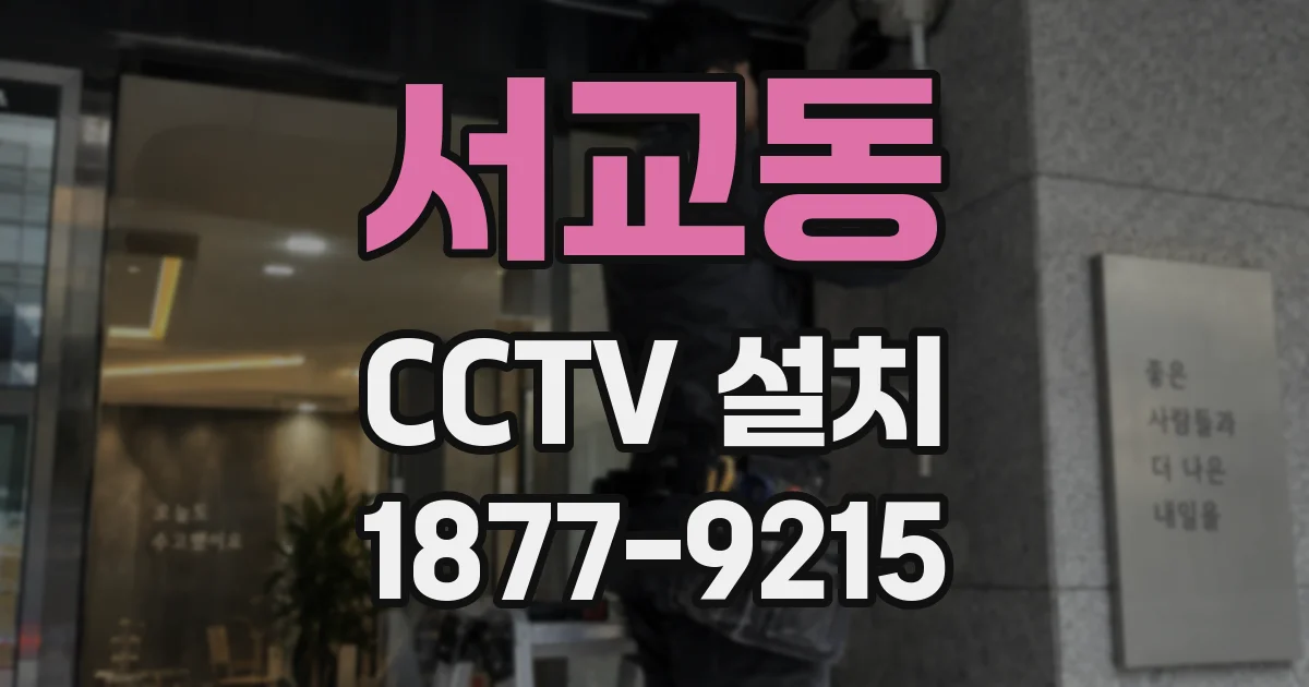서교동 CCTV 설치