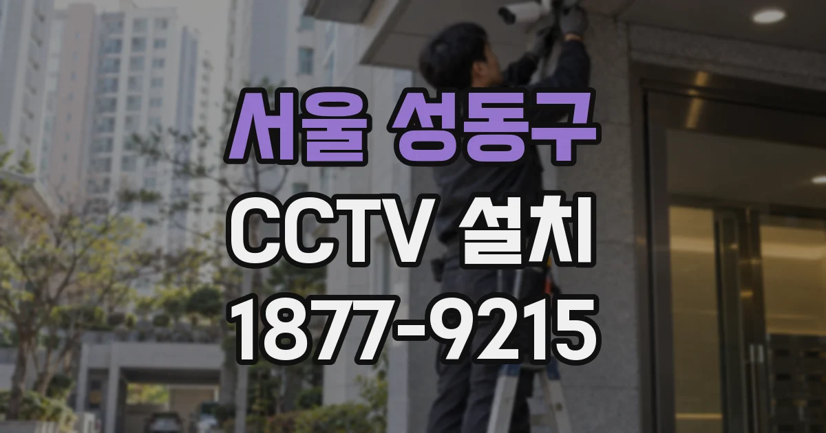 서울 성동구 CCTV 설치