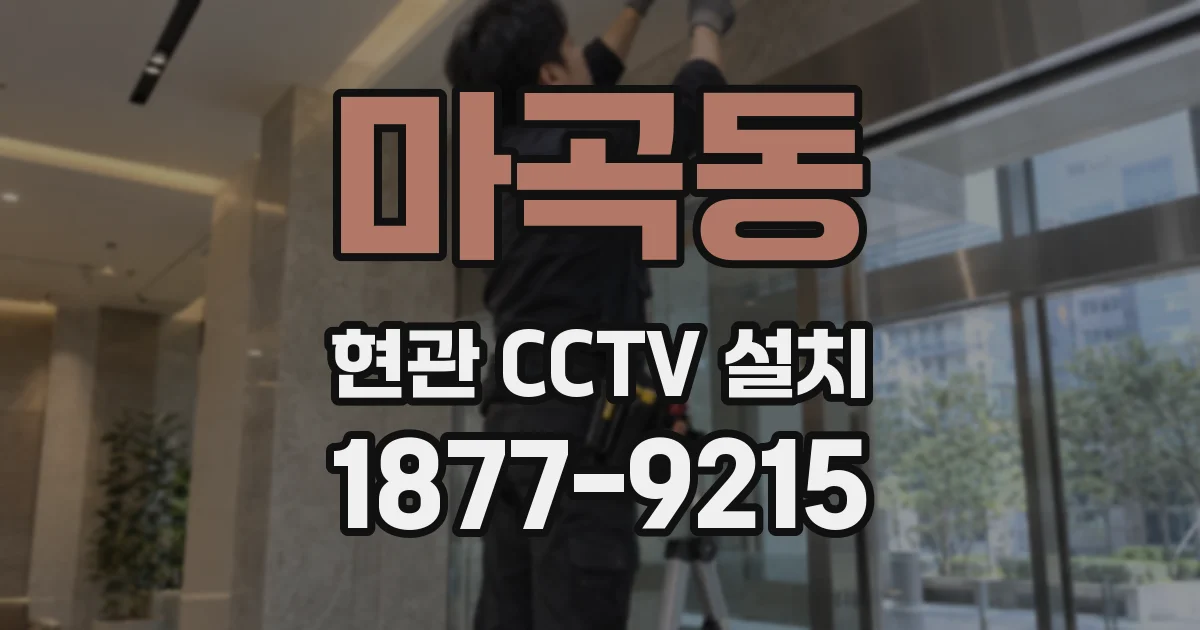 마곡동 현관 CCTV 설치