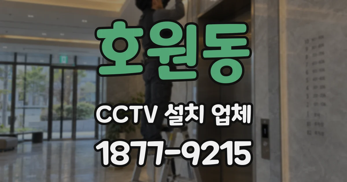 호원동 CCTV 설치 업체