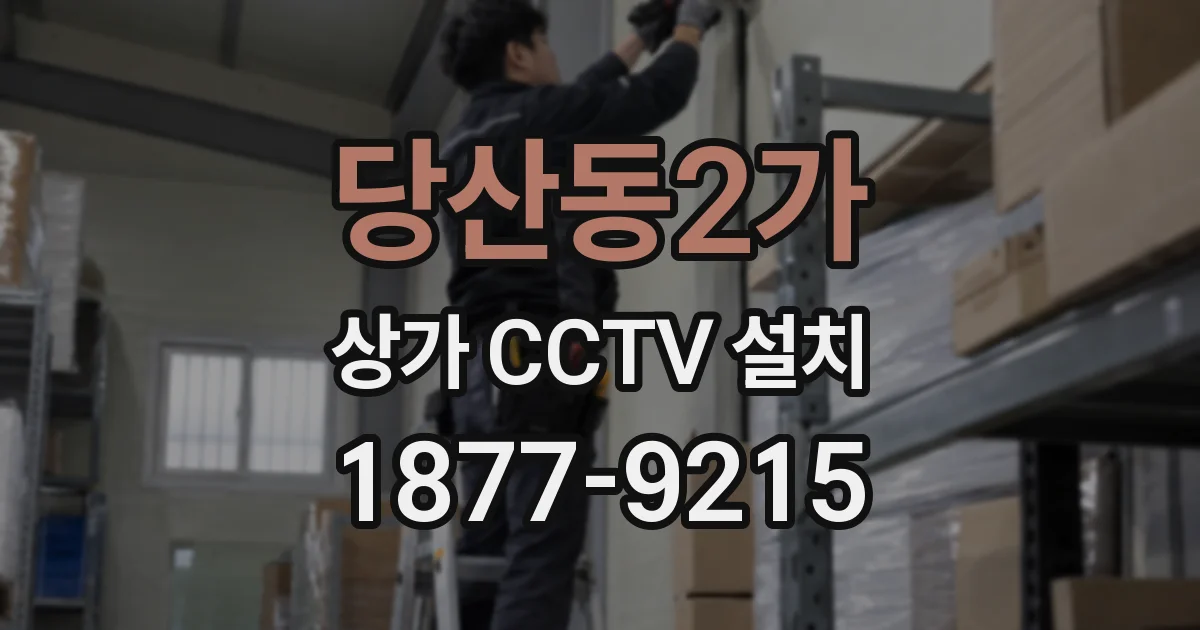 당산동2가 상가 CCTV 설치