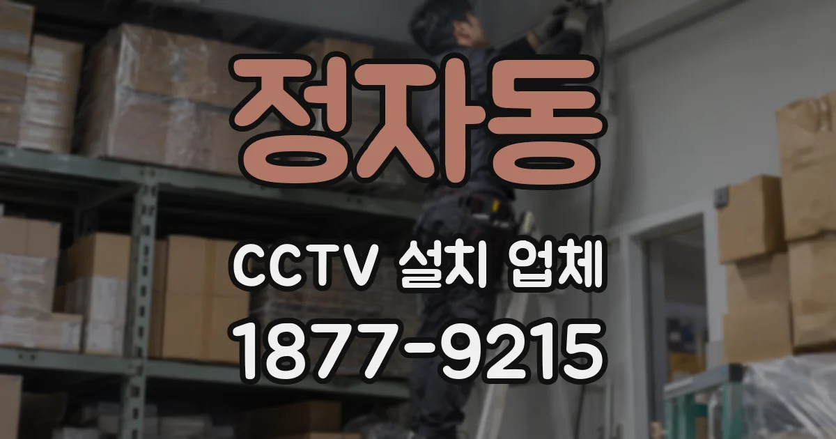 정자동 CCTV 설치 업체