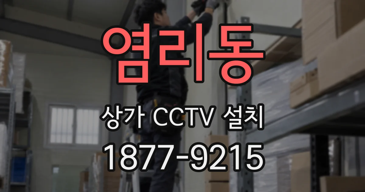 염리동 상가 CCTV 설치
