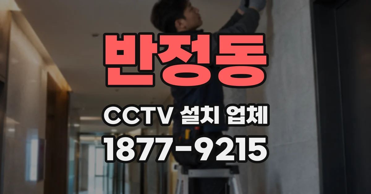 반정동 CCTV 설치 업체